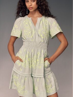 Anthropologie Somerset Mini Dress | Embroidered Mini Dress